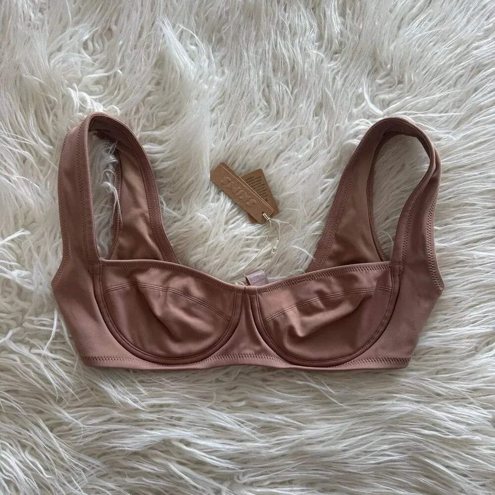 Skims Shaping Swim Unlined Underwire Bikini Top Sienna Size XS